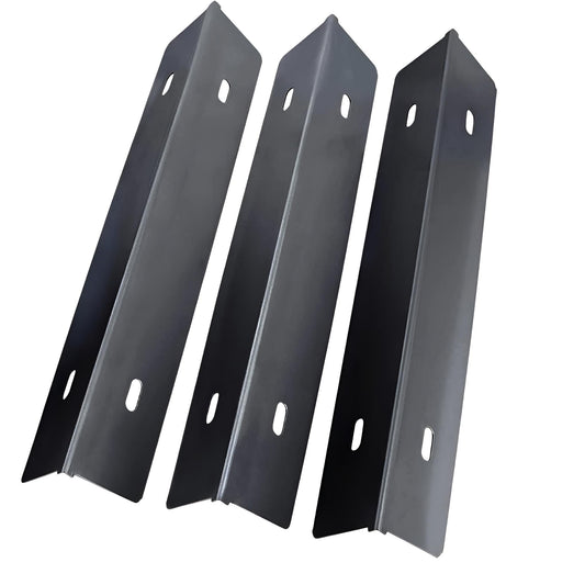 Set of 3 high-quality replacement enameled steel sear plates on a white background, designed for Napoleon Freestyle 365, Legend 365, and Rogue 365 series gas grills