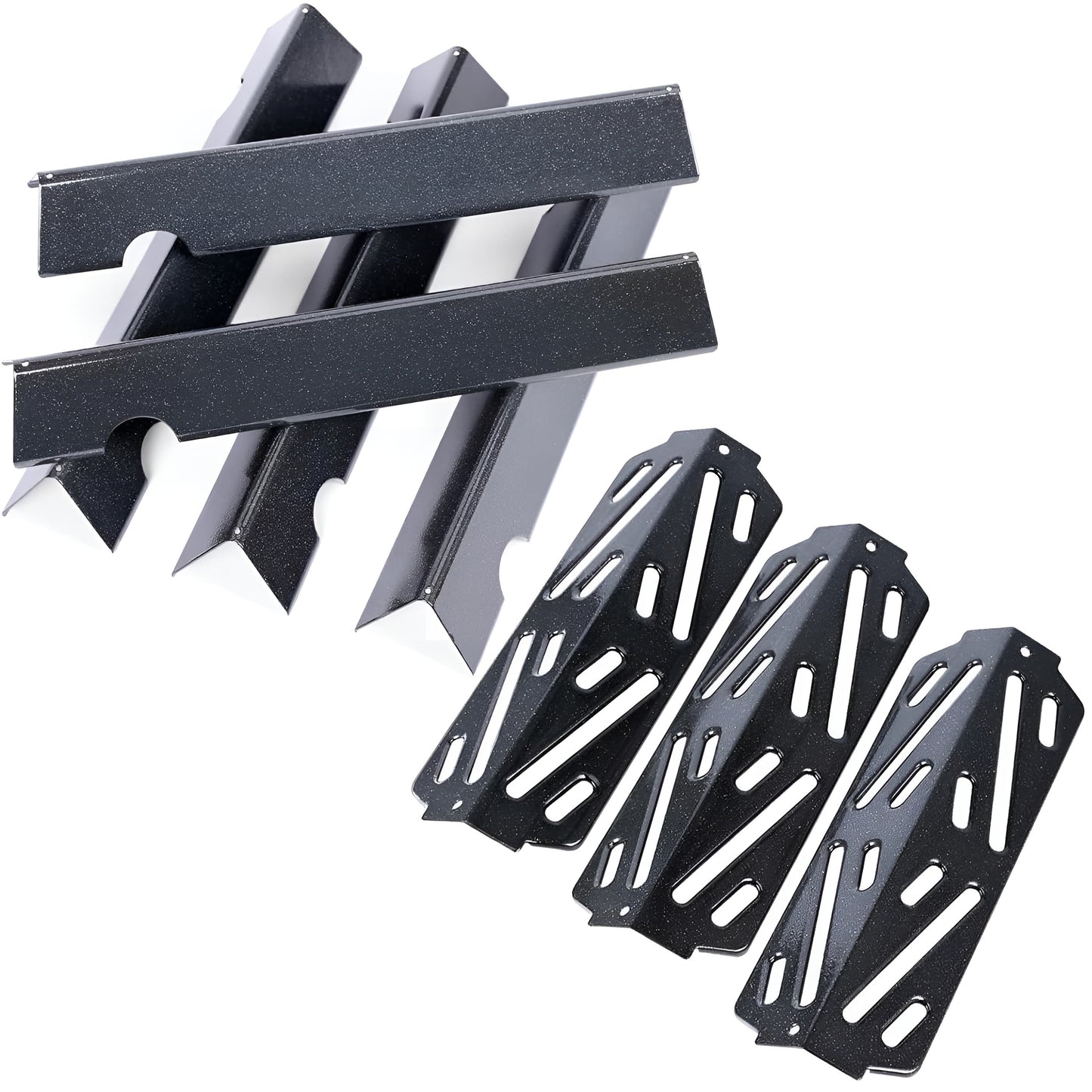 66795 Flavorizer Bars and 66040 Heat Deflector for Weber Genesis II 300 / LX 300 Series - Genesis II E-310/ E-315/ S-335 Grill Parts, Porcelain-Enameled Steel