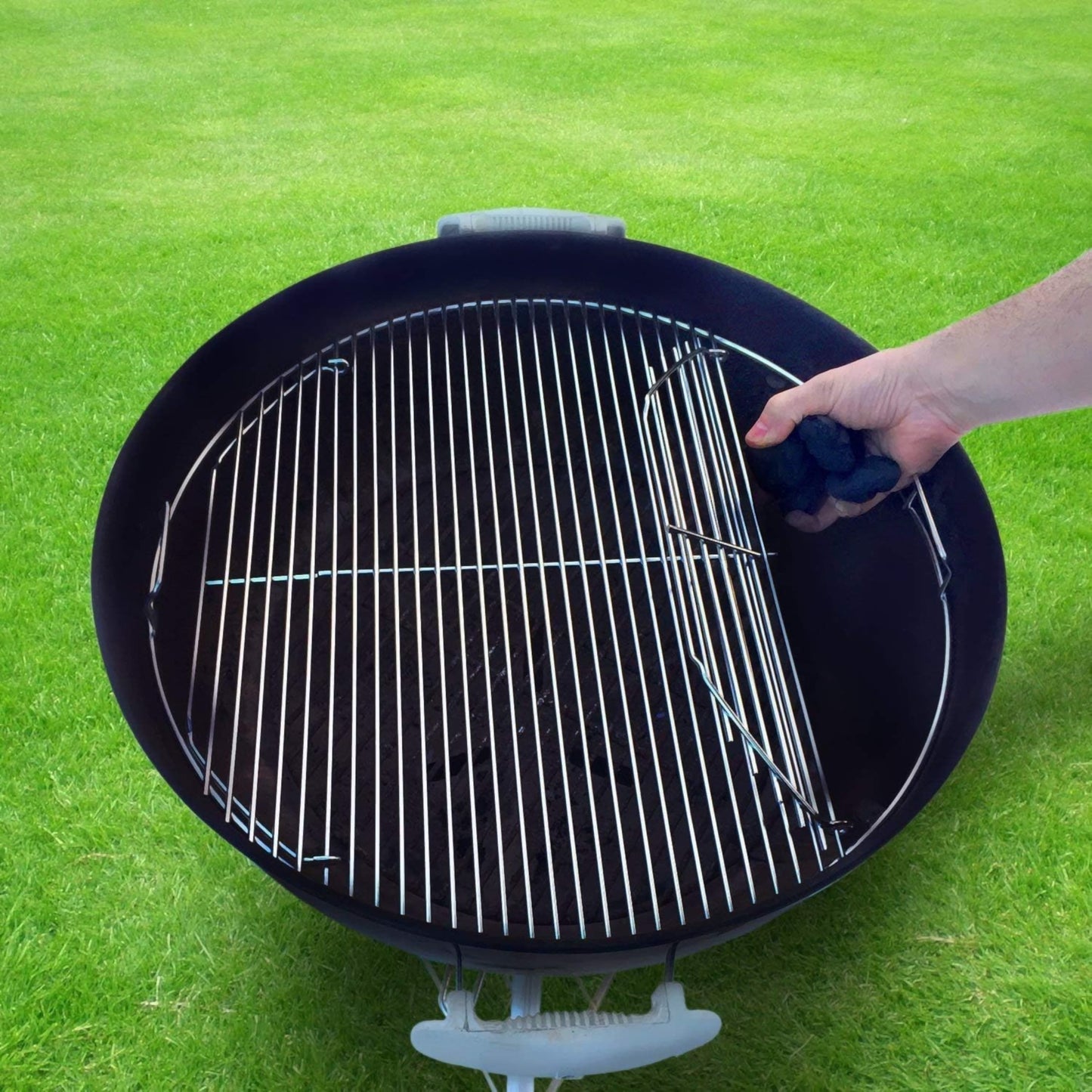 7436 Grillrooster (Met scharnier) voor Weber One-Touch, Performer en Bar-B-Kettle serie houtskoolgrills, 54,6 cm, roestvrij staal