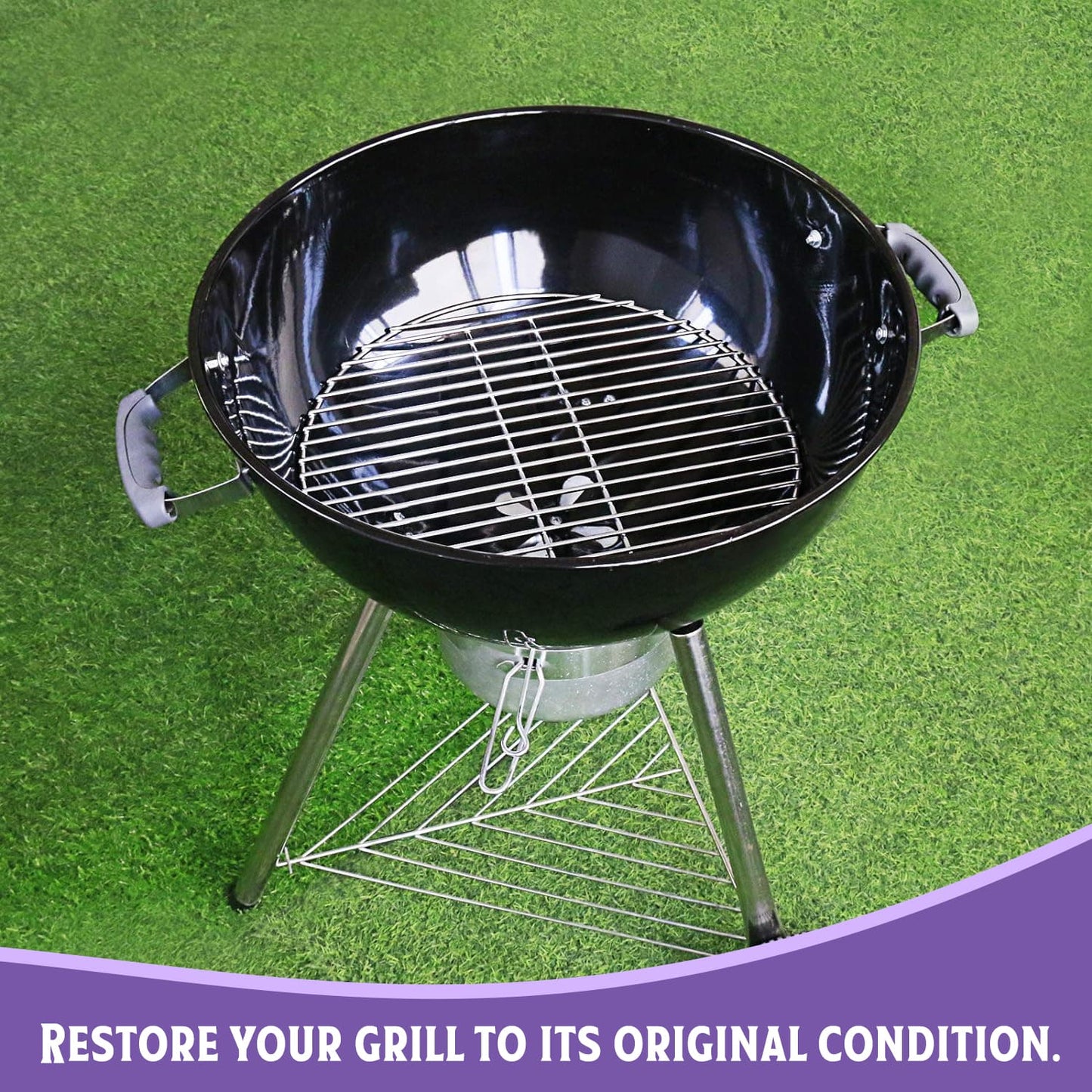 7441 Kolenrooster voor Weber 57 cm ronde houtskoolgrills (One-Touch Silver, Kettle Grills, Bar B kettle, Master Touch en One-Touch Grills), 43 cm, roestvrij staal
