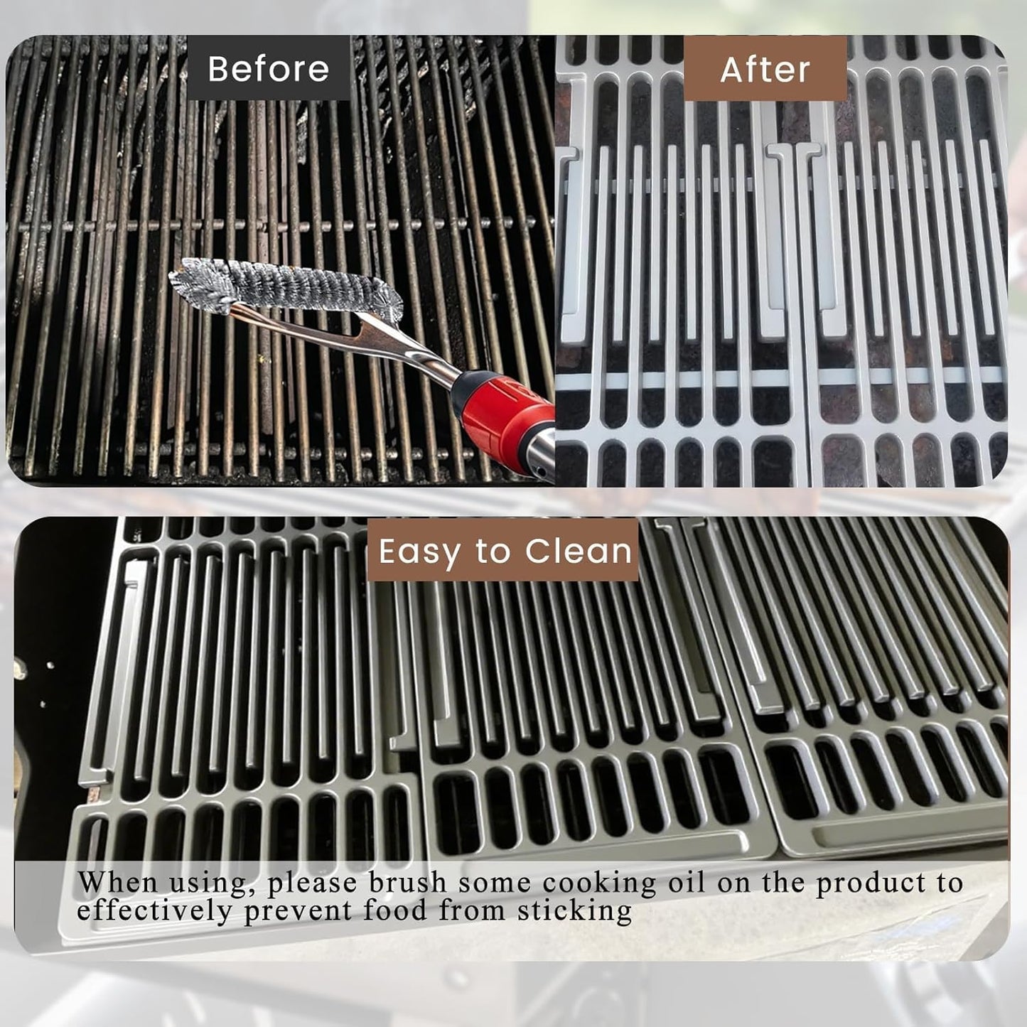 Adjustable Cast Iron Grill Grates – Universal Replacement Grill Grids 15 cm & 20 cm Sets, Extendable Cooking Grates for Landmann, Outback, Cosmo Grill & More