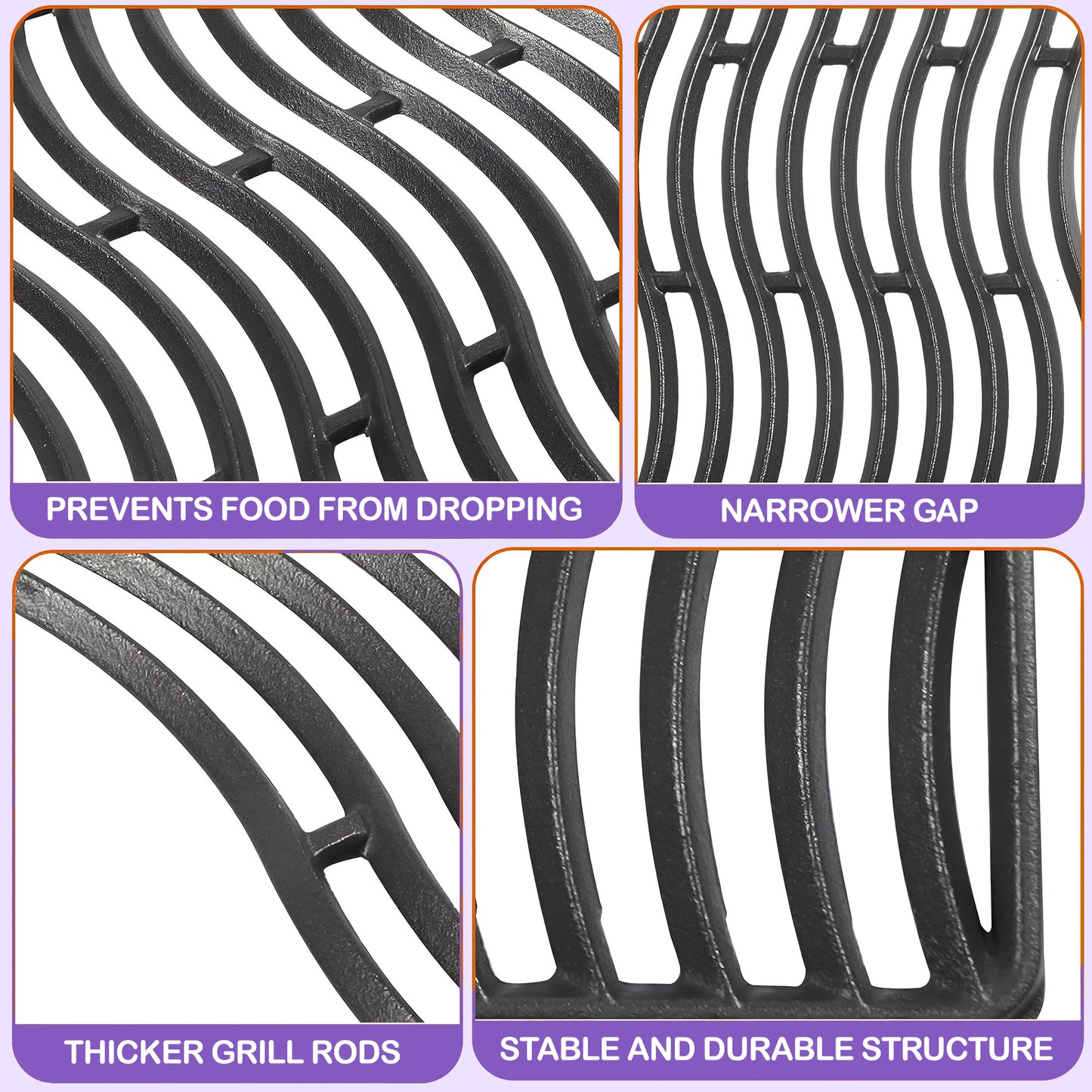 Replacement Grill Grates for Napoleon Prestige 500 & Prestige PRO 500 – Cast Iron, 2-Pack