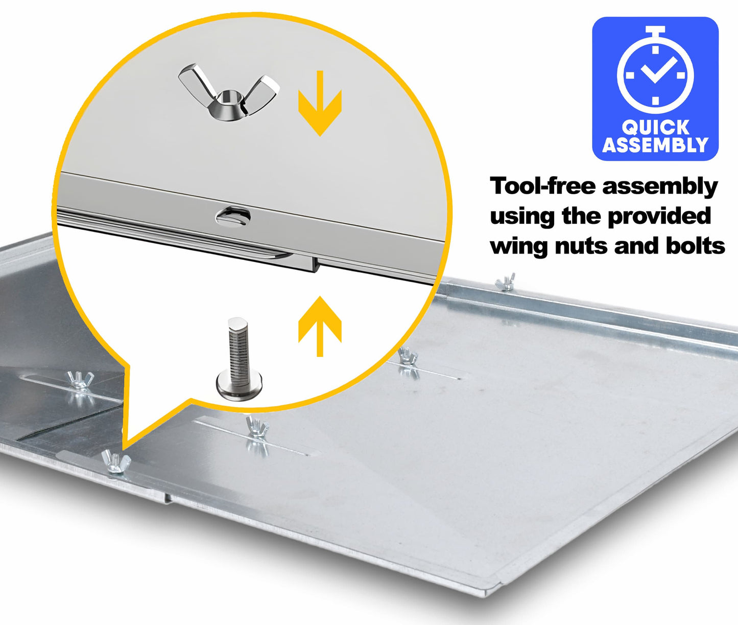 Grease Tray with Adjustable Width (51 cm to 61 cm) x 35 cm for Grills from Biltema, Lucifer, Napolean, Landmann and Many More, Fits Universally