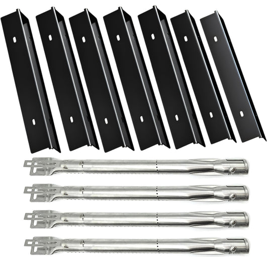 Sear Plates & Adjustable Burners Set for NAPOLEON P500RSIBPSS-3 Prestige 500 4-Burner Liquid Propane Infrared Gas Grill, Enameled Steel