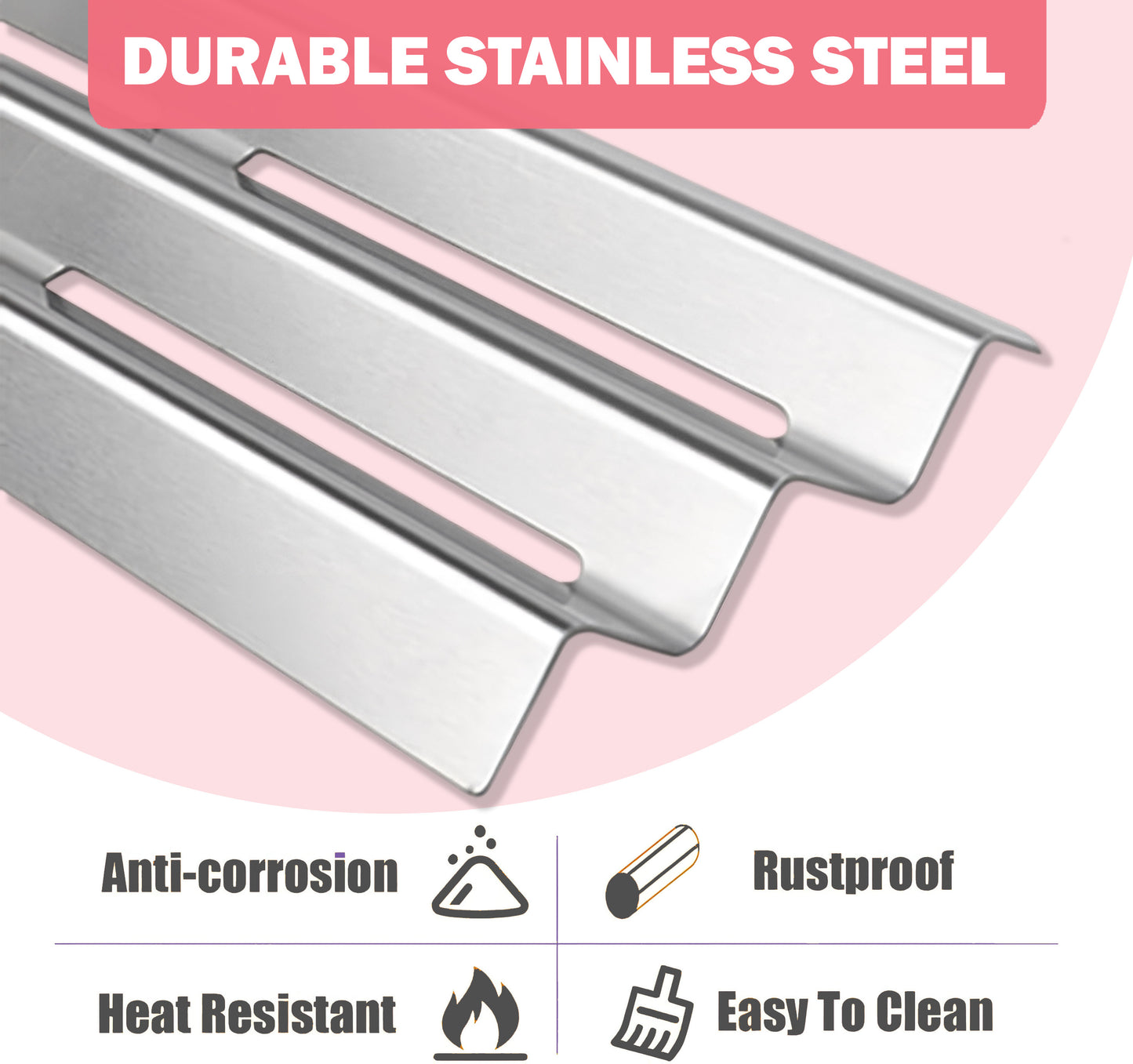 4-Pack Sear Plates for NAPOLEON LEX 485, LEX 605, LEX 730, Mirage 485, Mirage 605, Lifestyle 485 & Other Grill Models