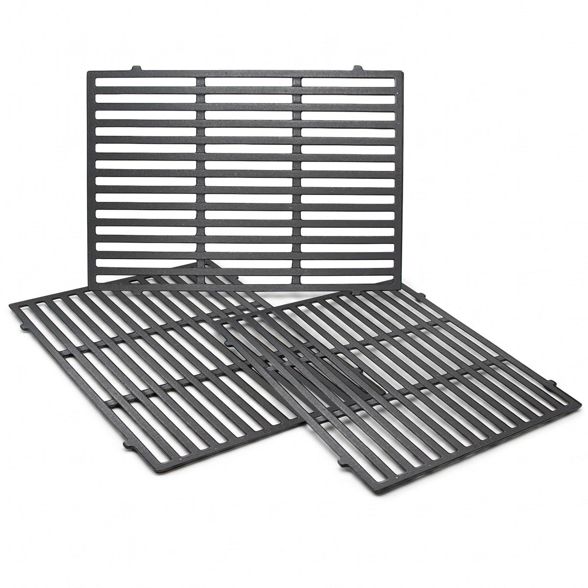Cast iron grill grates set replacing Weber 66096 for Genesis II 610 & LX 640 series gas grills.