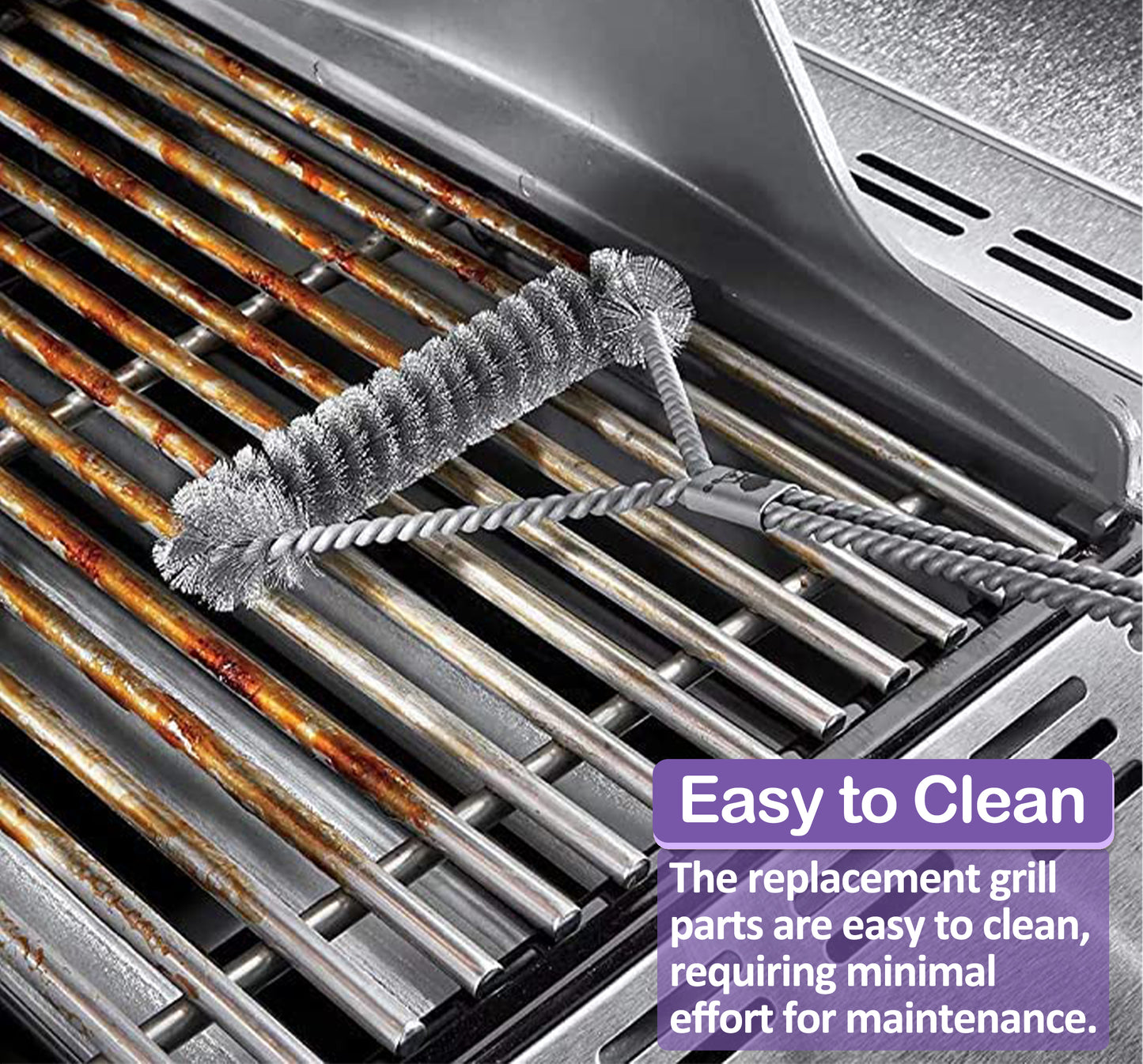 47.5 x 28.2 cm, 66089 / 66097 Grillriste til Weber Genesis II E-410, E-415, E-435, S-410, S-415, S-435, Genesis II LX E-440, S-440, Weber GS4 Grilldele, Rustfrit Stål