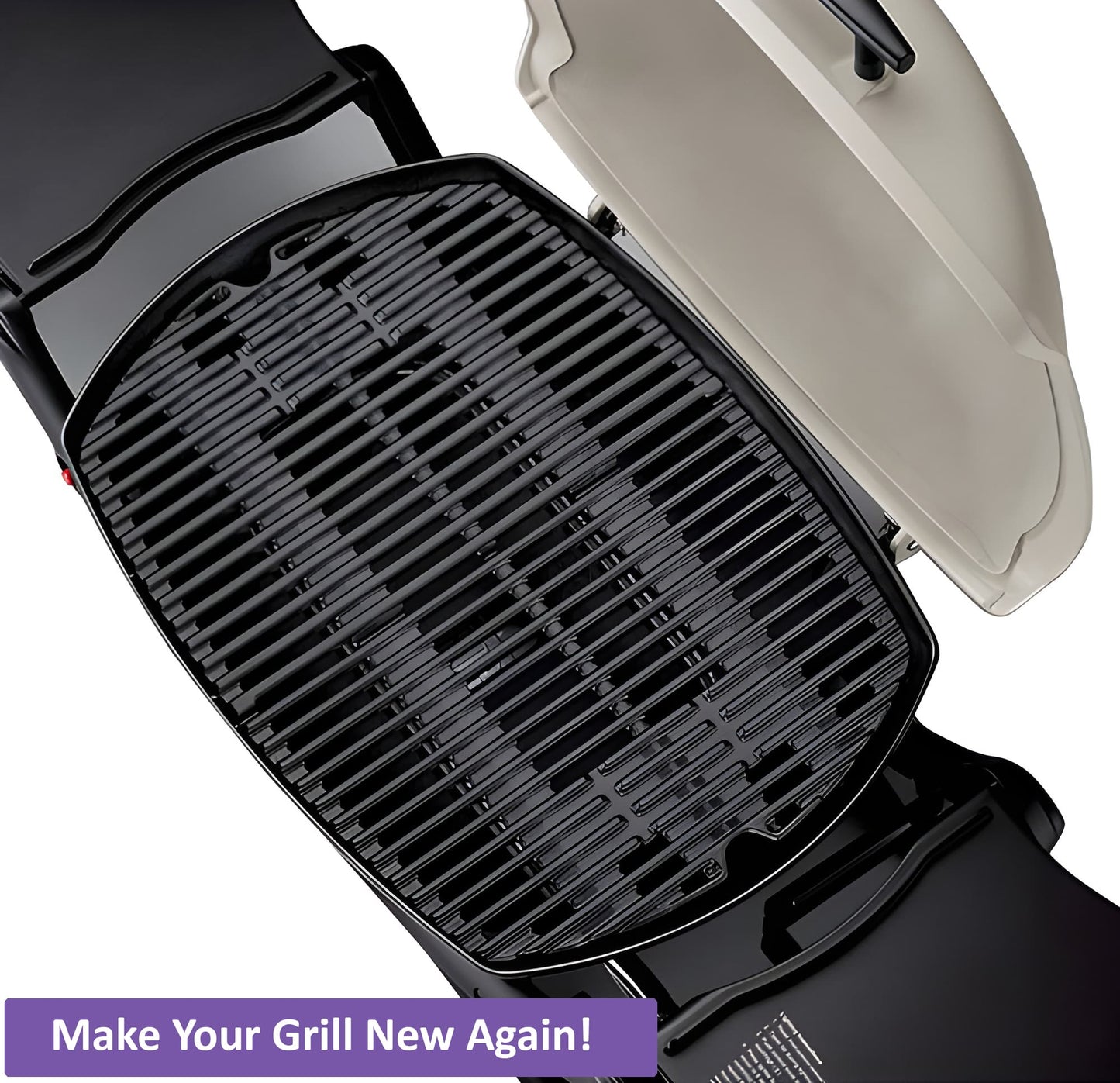 7645 Cast Iron Cooking Grates for Weber Q200/Q2000 Series (Q220, Q220, Q260, Q2000, Q2200, Q2400) Gas Grills, Weber Q Grill Parts