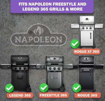 3-Pack Replacement Sear Plates for Napoleon Freestyle 365, Legend 365 & Rogue 365(XT) Grills, Stainless Steel