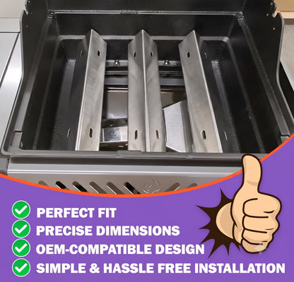 3-Pack Replacement Sear Plates for Napoleon Freestyle 365, Legend 365 & Rogue 365(XT) Grills, Stainless Steel