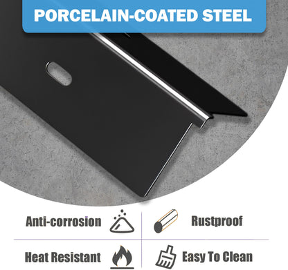 Features of replacement sear plates for Napoleon Freestyle 425 and Legend 425 grills: porcelain-coated steel for anti-corrosion, rustproof, heat resistant, easy to clean.