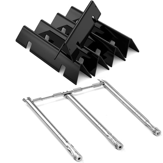 Porcelain replacement kit including 5 flavorizer bars and 3-burner tube set for Weber Spirit 300 series grills.