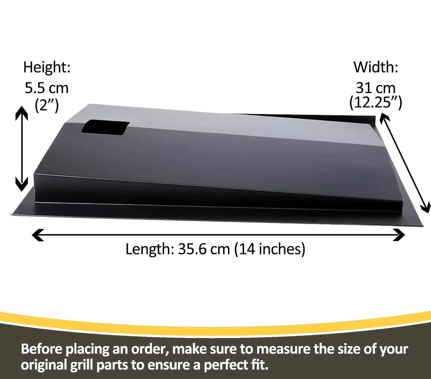 69803 Grease Tray for Weber Spirit 200 Series Grills (E-210/E-220/S-210/S-220) with Front Control Knobs, 35.6cm x 31cm Replacement Drip Tray