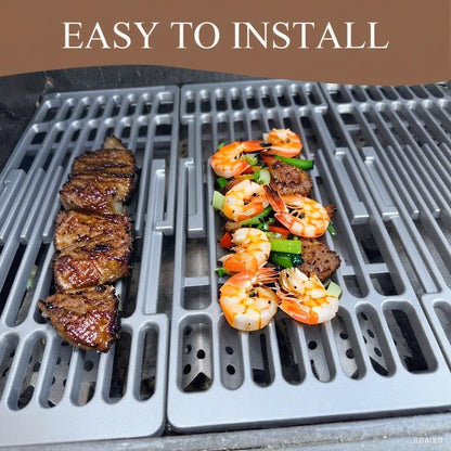 Adjustable Cast Iron Grill Grates – Universal Replacement Grill Grids 15 cm & 20 cm Sets, Extendable Cooking Grates for Landmann, Outback, Cosmo Grill & More