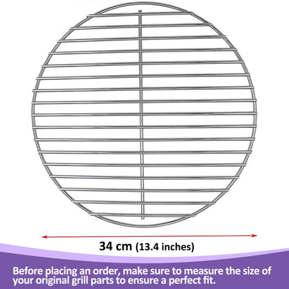 7440 Spare Charcoal Grate for 47cm Round Weber Charcoal grills (One-Touch, Bar-B-Kettle and Smokey Mountain Cooker/Smoker), 34 cm, Stainless Steel