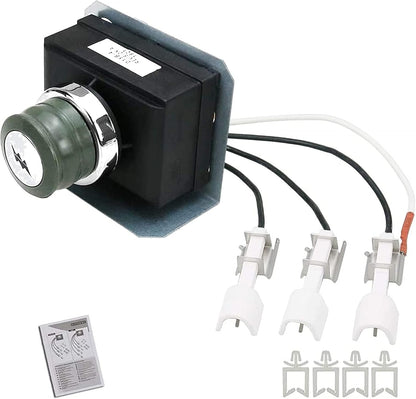Electronic igniter kit replacing Weber 7628 for Genesis 310 & 320 gas grills with front controls