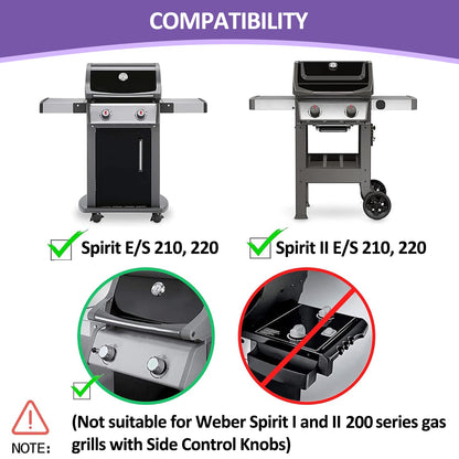 7635 Flavorizer Bars for Weber Spirit 200 & Spirit II 200 Series with Front Control Panel, Spirit E-210, E-220, S-210, S-220, Weber Grill Parts, Porcelain-enameled Steel