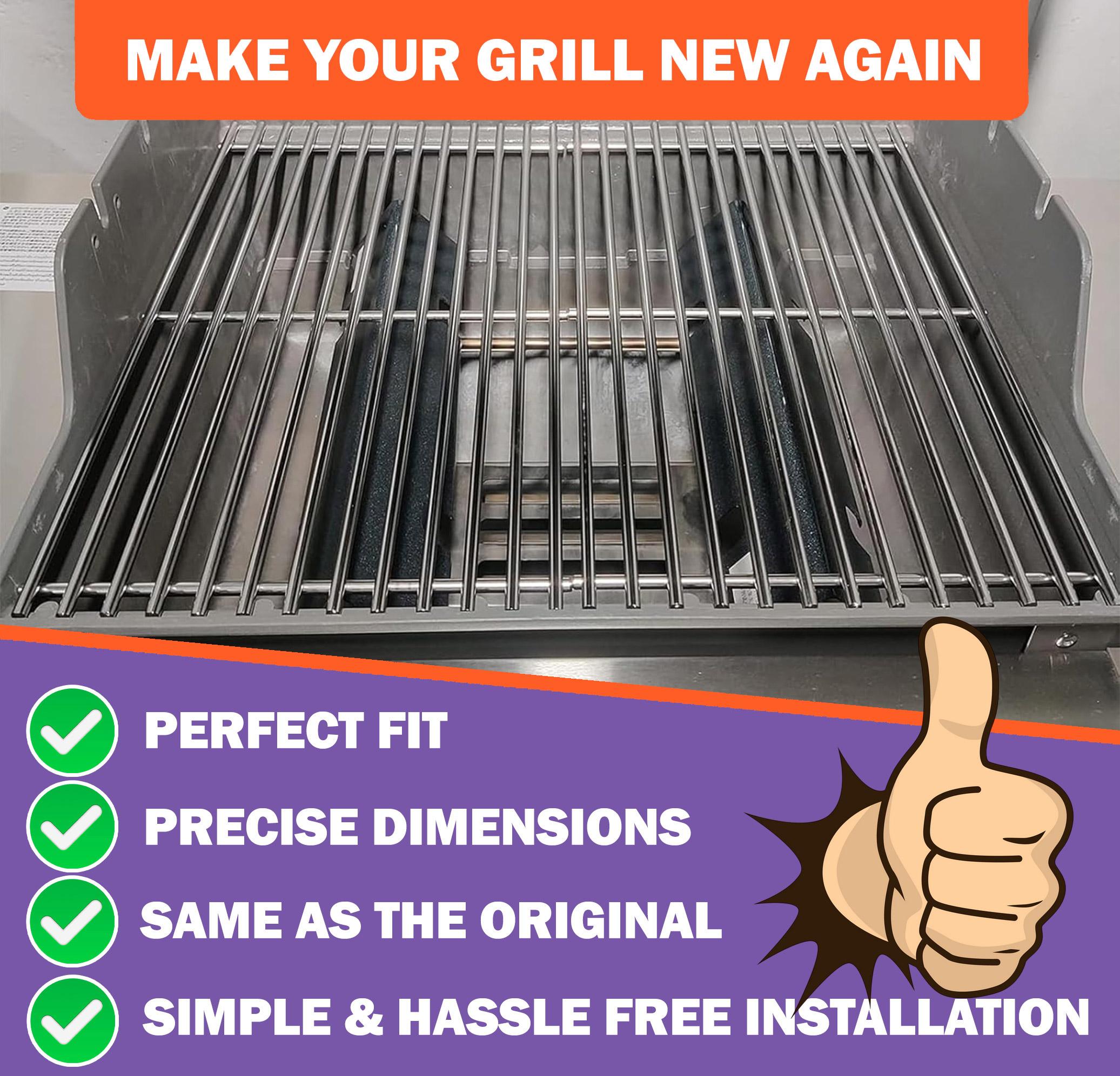 Onlyfire Roestvrijstalen Grillroosters 2 Stuks - Geschikt Voor Weber Spirit & Spirit II 200 Serie Gasbarbecues