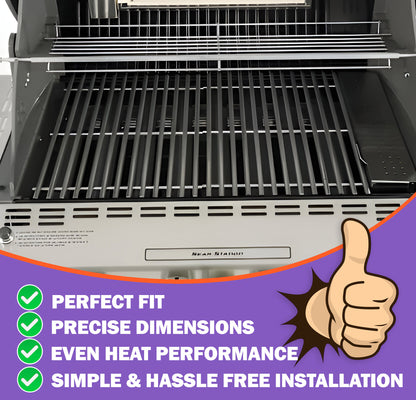 Replacement Grill Grates for Weber Summit 400 Series (E-440, S-440, E-450, S-450, E-460, S-460, E-470, S-470) – SS 304 Stainless Steel (Replaces 67550)