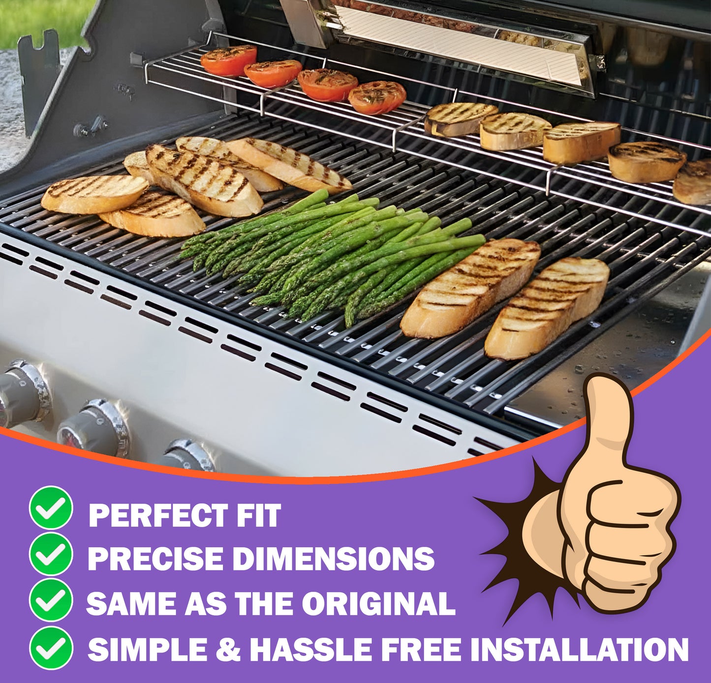 Stainless Steel Grill Grates for Weber Summit 600 Series (E-640, S-640, E-650, S-650, E-660, S-660, E-670, S-670) – Replaces 67552