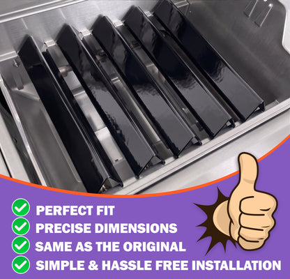 7636 Flavorizer Bars (Brennerschutzbleche) für Weber Spirit 300, Spirit II 300 & Spirit 2 GS4 Grills (E-310, E-320, E-330, S-310, S-320, S-330) (Frontmontierte Bedienelemente), Porzellanemaillierter Stahl