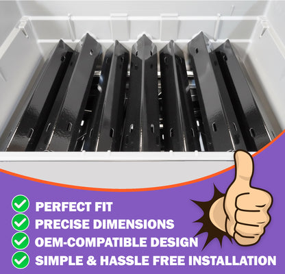 7-Pack Replacement Sear Plates for NAPOLEON Prestige 500 & Rogue 525 Series Grills, Porcelain-Enameled Steel