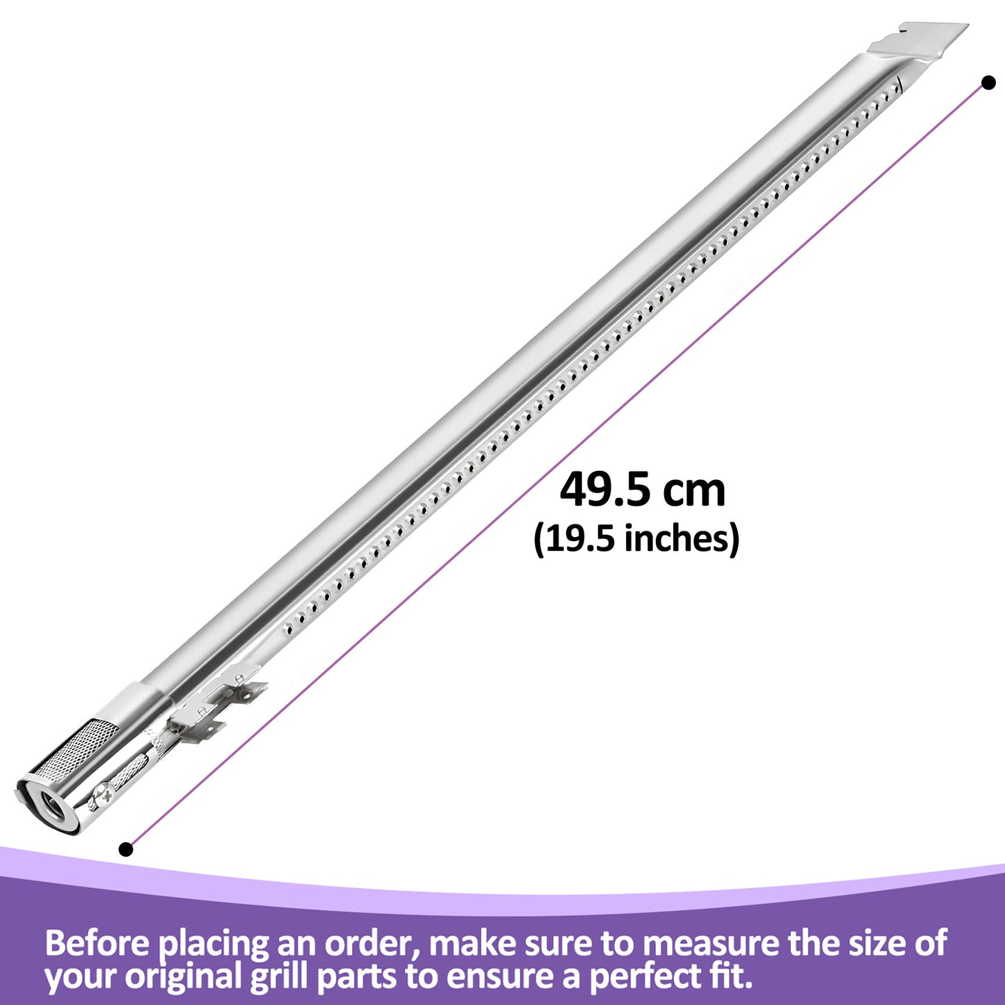 Replacement Burners for Weber Genesis II 600 Series Grills – 6-Pack Stainless Steel, Fits E-610, S-610, LX E-640 & LX S-640 (Replaces 67491)