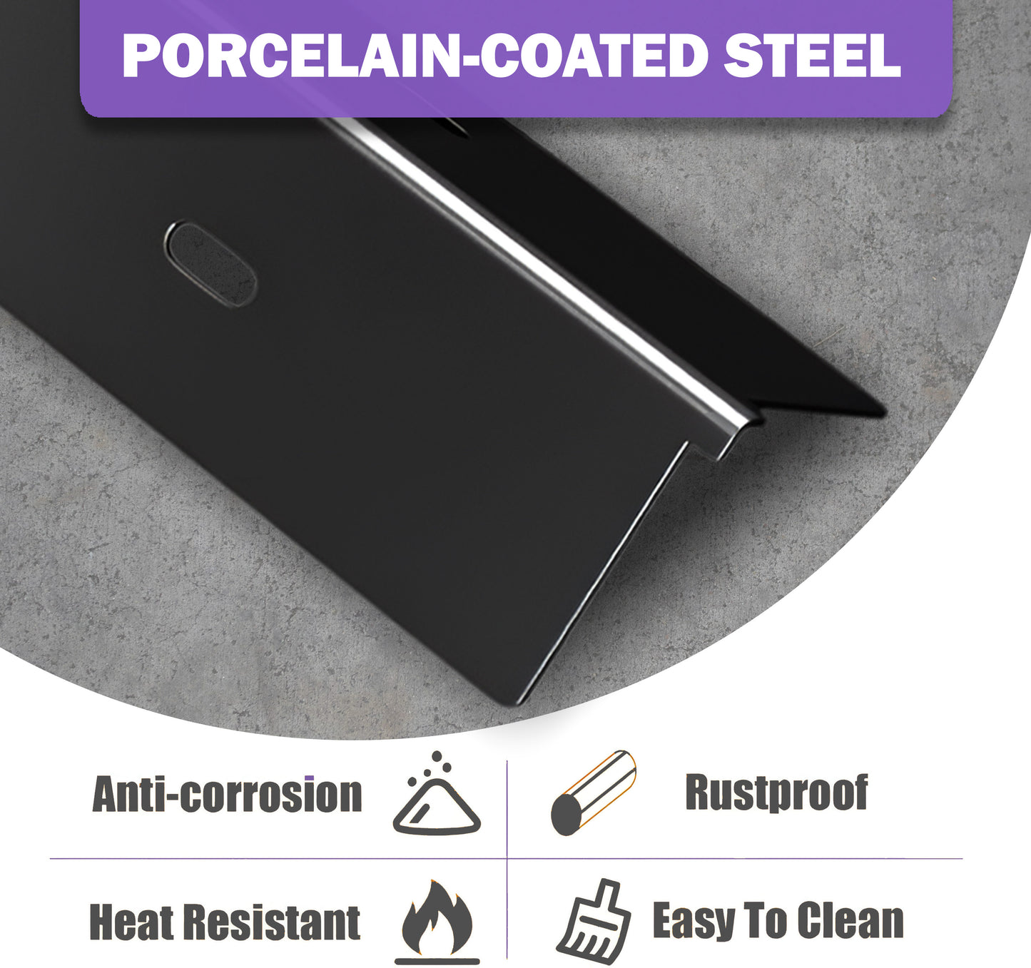 Replacement Grill Parts for Napoleon Freestyle 365, Legend 365 & Rogue 365 – Porcelain Sear Plates & Stainless Steel Burners, 3-Pack