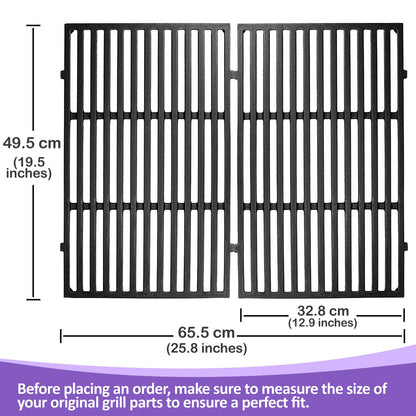Cast Iron Grill Grates for Weber Genesis 300 Series, Fits E-310/E-320/E-330/S-310/S-320/S-330, Replaces Weber 7524