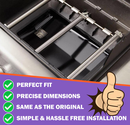 69804 Grease Tray with Grease Cup for Weber Spirit 300 Series Grills (E310/ E320/ S310/ S320) , 44.5 cm x 31cm Replacement Drip Tray