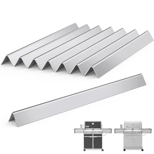 Stainless Steel Flavorizer Bars for Weber Summit 400 Series (E-440/S-440, E-450/S-450, E-460/S-460, E-470/S-470), Replacement for Weber 67668 - 8 Pack