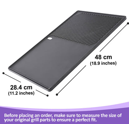 Flat Griddle for Weber Genesis II 400 & LX 400 (E-410, E-415, E-435, S-410, E-440) – Cast Iron 66089/66097