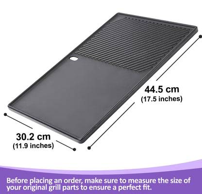 7598 Cast Iron Flat Griddle for Weber Spirit 300 & II 300 Series, Spirit 700/900, Genesis Silver/Gold/Platinum B/C, Genesis 1000–5000 Gas Grills