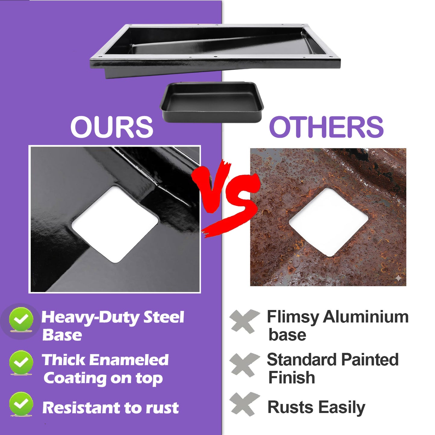 69803 Grease Tray for Weber Spirit 200 Series Grills (E-210/E-220/S-210/S-220) with Front Control Knobs, 35.6cm x 31cm Replacement Drip Tray