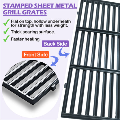 Porcelain-Enameled Steel Grill Grates for Weber Spirit & Spirit II 300 Series (E-310, E-320, E-330), Spirit 700, Genesis Silver/Gold/Platinum B & C, 1000-5000 Grills, Replaces Weber 7638