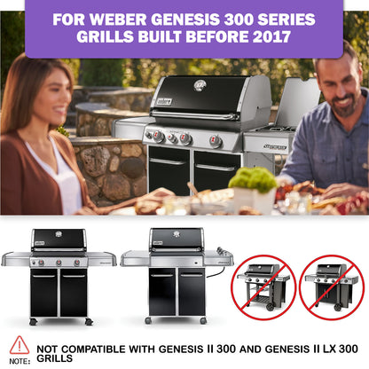 7524 Grill Grates for Weber Genesis 300 Series, Fits E-310/E-320/E-330/S-310/S-320/S-330), Cast Iron