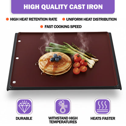 Reversible Cast Iron Griddle for Napoleon Prestige PRO 500 Series Grills, 34.5 x 45 cm
