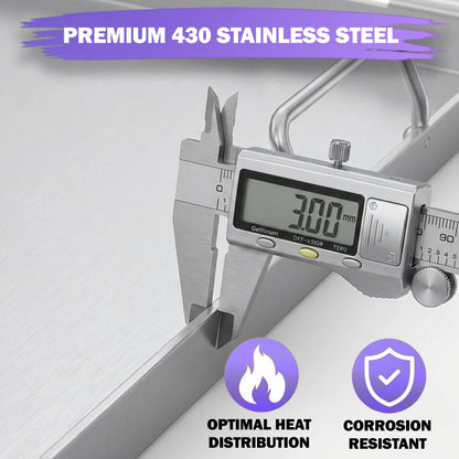 Full-Size Griddle for Weber Genesis 400 & Genesis II 400 Grills | Fits E-410/E-415/E-425/E-435 & more | Stainless Steel (Replaces Weber 6789)