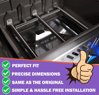 3 kpl ruostumattomasta teräksestä valmistetut grillin polttimet varaosat Napoleon Freestyle 365-, Legend 365- ja Rogue 425 -sarjan grilleihin