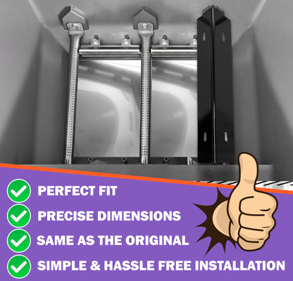 Replacement Grill Parts for Napoleon Freestyle 365, Legend 365 & Rogue 365 – Porcelain Sear Plates & Stainless Steel Burners, 3-Pack