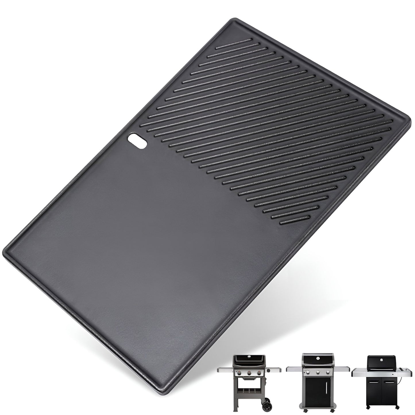 7598 Cast Iron Flat Griddle for Weber Spirit 300 & II 300 Series, Spirit 700/900, Genesis Silver/Gold/Platinum B/C, Genesis 1000–5000 Gas Grills