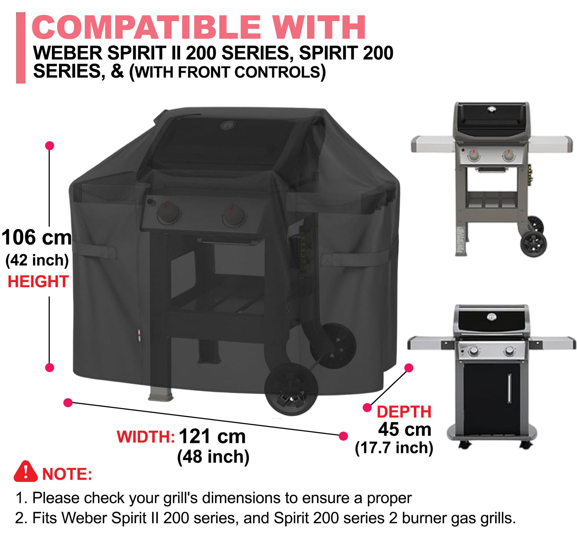 Copertura Barbecue Da Esterno per Weber 47Cm Rotonda Copertura Barbecue Da Esterno per Weber 47Cm Rotonda