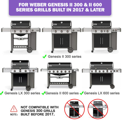 7599 Cast Iron Flat Griddle for Weber Genesis II 300 & 600 Series Grills, Fits E-310, E-335, E-610, Weber Genesis Grill Accessory