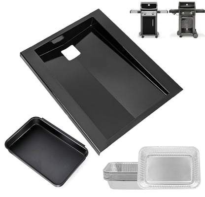 69803 Grease Tray for Weber Spirit 200 Series Grills (E-210/E-220/S-210/S-220) with Front Control Knobs, 35.6cm x 31cm Replacement Drip Tray