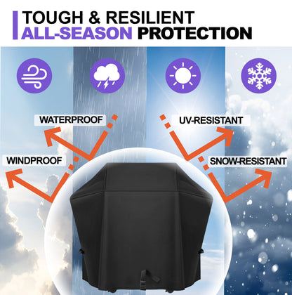 BBQ Grill Cover for Napoleon Rogue 425, Freestyle 425 & Legend 425 Series – Premium Heavy-Duty Waterproof 600D Oxford – 140 × 64 × 123 cm