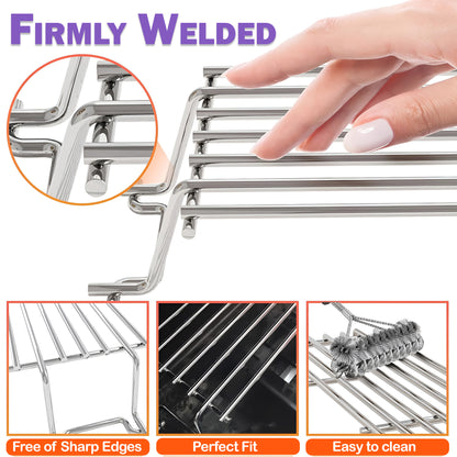 7640 Warming Rack for Weber Spirit 200 & Spirit II 200 Grills (E-210, E-220, S-210, S-220) with Front Controls, Stainless Steel