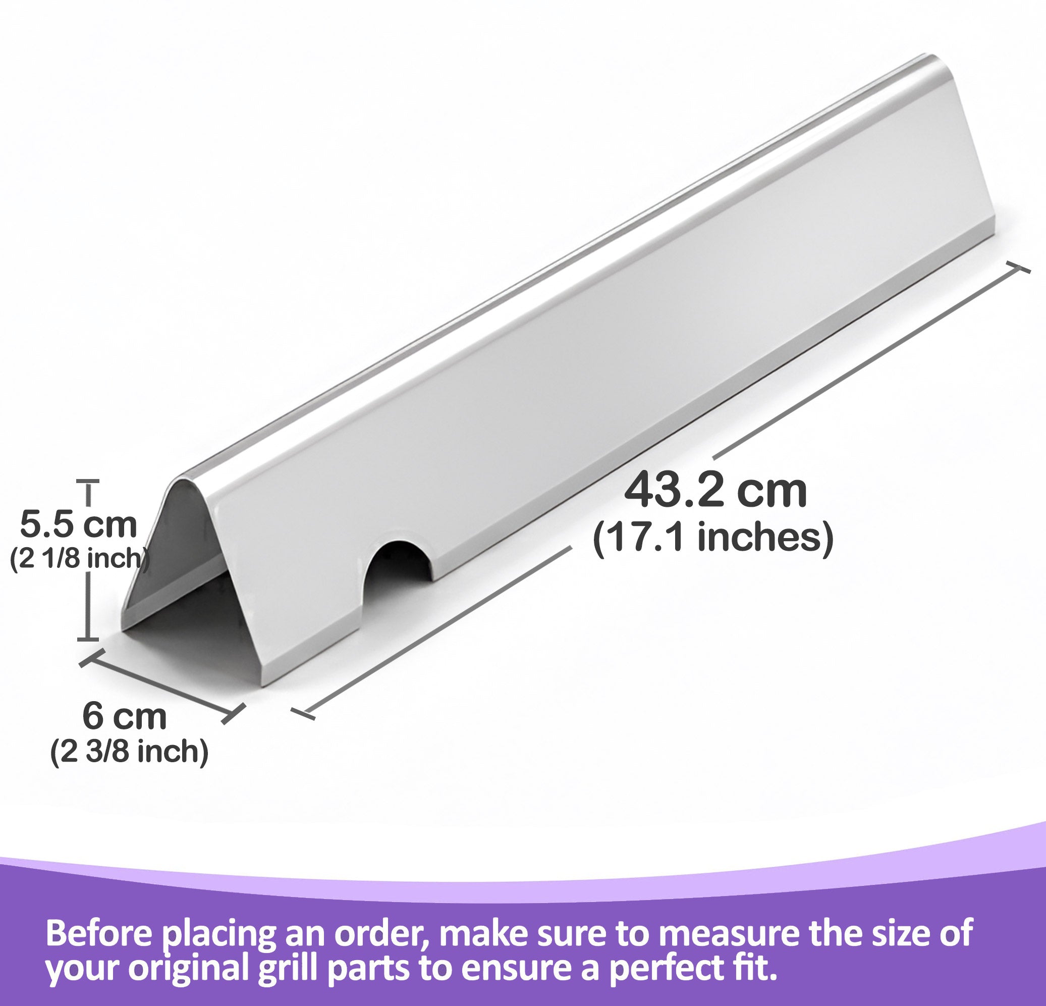 66033/66797 Flavorizer Bars for Weber GS4 Genesis II 400 / LX 400 Series E-410/ S-410/ SE-410/ E-435 / S-435/ LX E/S-440 Gas Grills, Stainless Steel