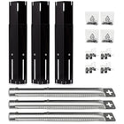 Set med 3 Justerbara Emaljerade Stål Brännarlock / Flavorizer Bar (Brännarskydd) & Rostfria Brännare (2,54 cm Diameter) – Universell Passform för BBQ Gasolgrillar