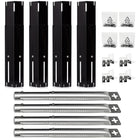 Set med 4 Justerbara Emaljerade Stål Brännarlock / Flavorizer Bar (Brännarskydd) & Rostfria Brännare (2,54 cm Diameter) – Universell Passform för BBQ Gasolgrillar