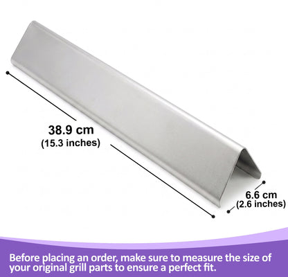 7636 Flavorizer Bars for Weber Spirit 300, Spirit II 300 Series (E-310/S-310, E-320/S-320, E-330/S-330) with Front Controls (2013-2024), Stainless Steel